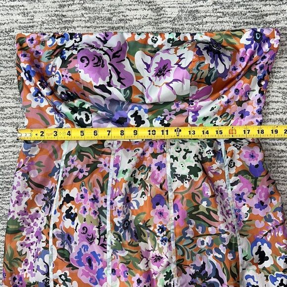 NWT Geisha Designs Anthropologie Strapless Train Floral Mini Dress XL - Picture 10 of 14